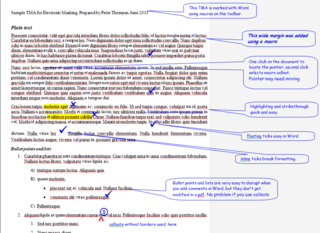 Electronic Marking plain text