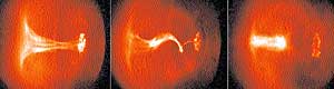 plasma from gun electrode